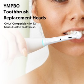 Pack of 6 Replacement Heads Compatible with Oral B iO 10 9 8 7 6 5 4 3 Series Electric Toothbrush, Medium Brush Heads, Black