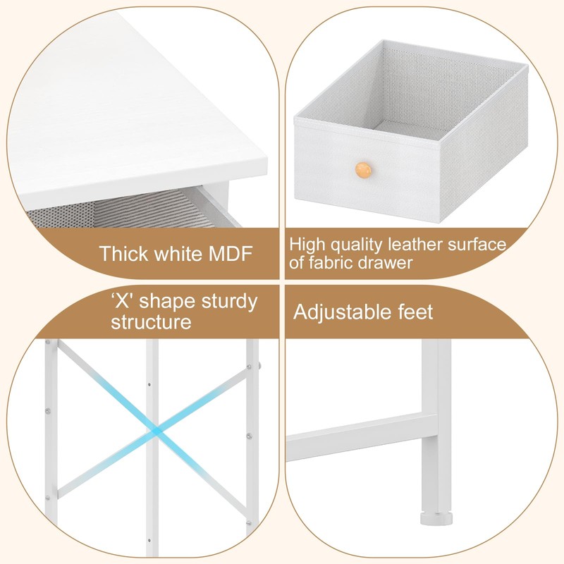 X-cosrack Small Makeup Vanity Desk with Mirror & Chair, Mini