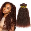 Fabimiya Human Hair Bundles Copper Red Brown 33# Jerry Curly