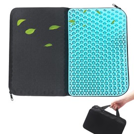 Ketimos Gel Travel Seat Cushion – Portable Airplane Seat Cushion – Foldable Cushion for Airplane Seats, Camping, Bleachers, Flights, Commute