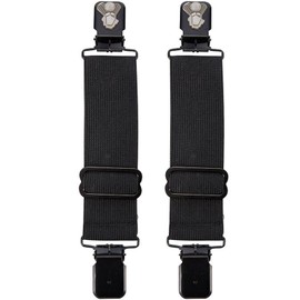 Dream Apparel Elastic Boot Straps Clips Adjustable Pant Clips Stirrups Leg Straps for Biker Women Men Motorcycle Black, 2 Pieces - Motorcycle Engine, 1 Pair (2 Pieces)