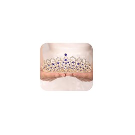 Wekicici Tiara de cristal corona de reina corona de diamantes de imitación tiara de princesa para mujer, corona de diamantes de imitación para novia, fiesta, concurso, corona de boda, accesorios para el cabello para novias (estilo 4)