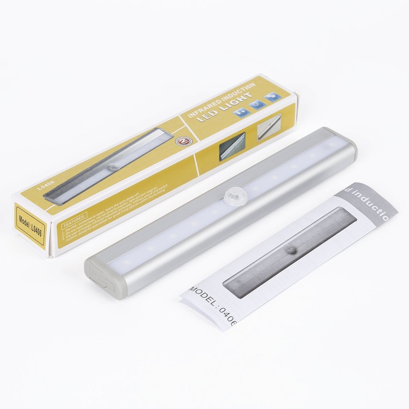 LESHP Motion Sensor Light Rotating 10 LED Night Light with