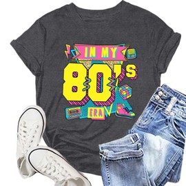 NEWKA 80s Shirt for Women: Retro Vintage 1980s' Party Tshirt in My 80's Era Tee Shirt