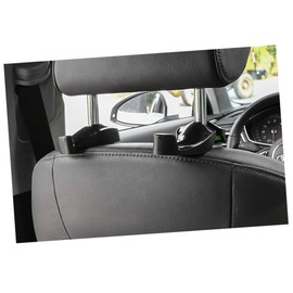 ULTECHNOVO One Pair Adjustable Car Seat Back Hooks Hidden Hanger Storage Organizer for Back Seat and Creative Design Black