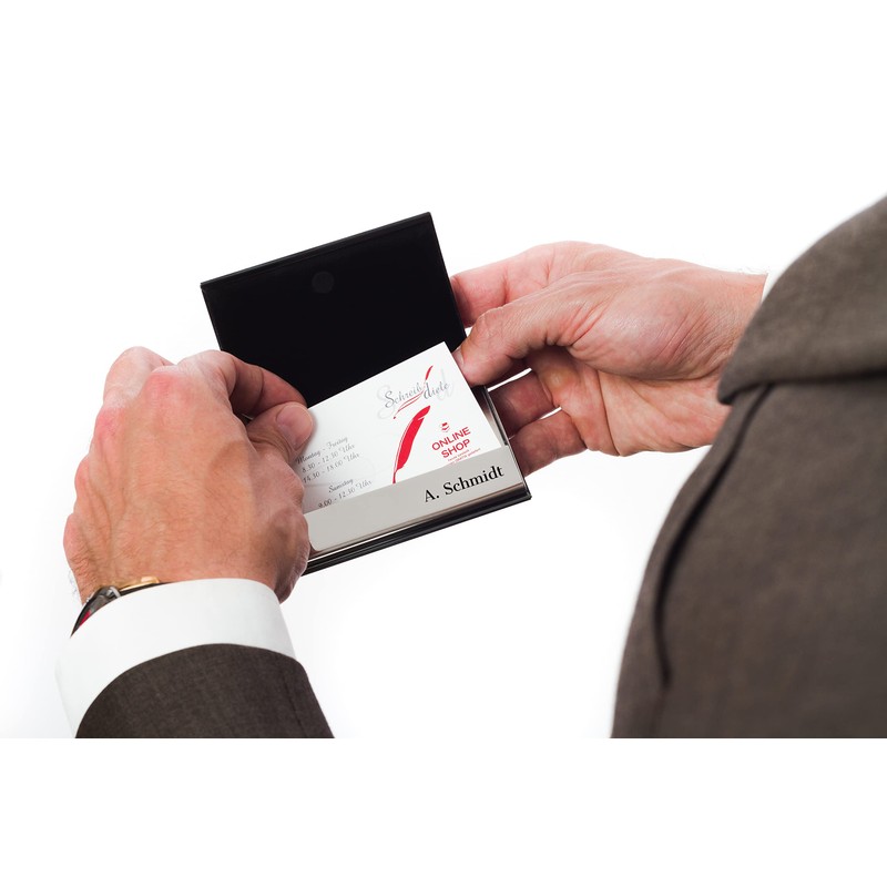 SMARTEON Premium Business Card Holder for Storing Business Cards, High-Quality