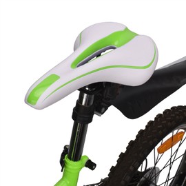 Durable Mountain Bike Saddle White Green
