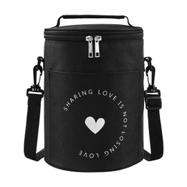 Mecctuck Cool Bag, Lunch Bag, 9 L, Foldable Lunch Bag, Cool Bag, Insulated Bag, Lunch Bag with Adjustable Shoulder Strap, Picnic Bag, Cool Bag for Work, School, On the Go