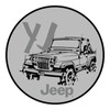 Jeep Wrangler YJ Premium Screen Printed 4" Round Vinyl Sticker Made in Detroit DSC Exclusive