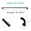 Junelizente Perfiles Barra De Cortina Metálica Extensible Ajustable Barra De