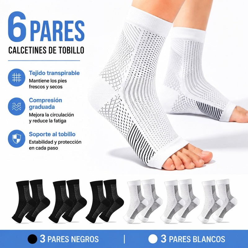 Tobillera para Esguince de Compresión, Tobillera para Fascitis Plantar L/XL