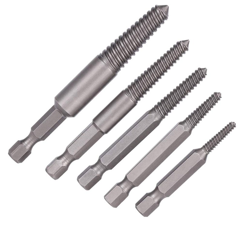 Broken Screw Extractor Set, 5PCS Screw Extractor Easy out Drill