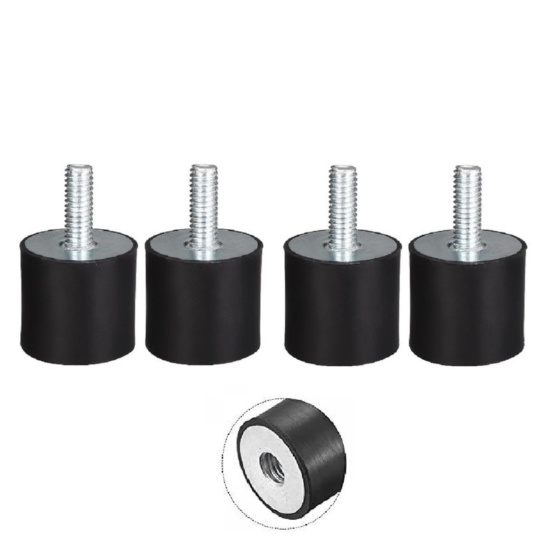 4pcs M8X23D40mmH30mm Cylindrical Rubber Mount Shock, Rubber isolator Mounts,Vibration Isolators