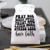 20cm 'Pray Big Worry Small Trust God Motivation' Satin Drawstring