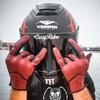 Harssidanzar Men's Full Finger Goatskin Leather Touchscreen Motorcycle Gloves GM028E,