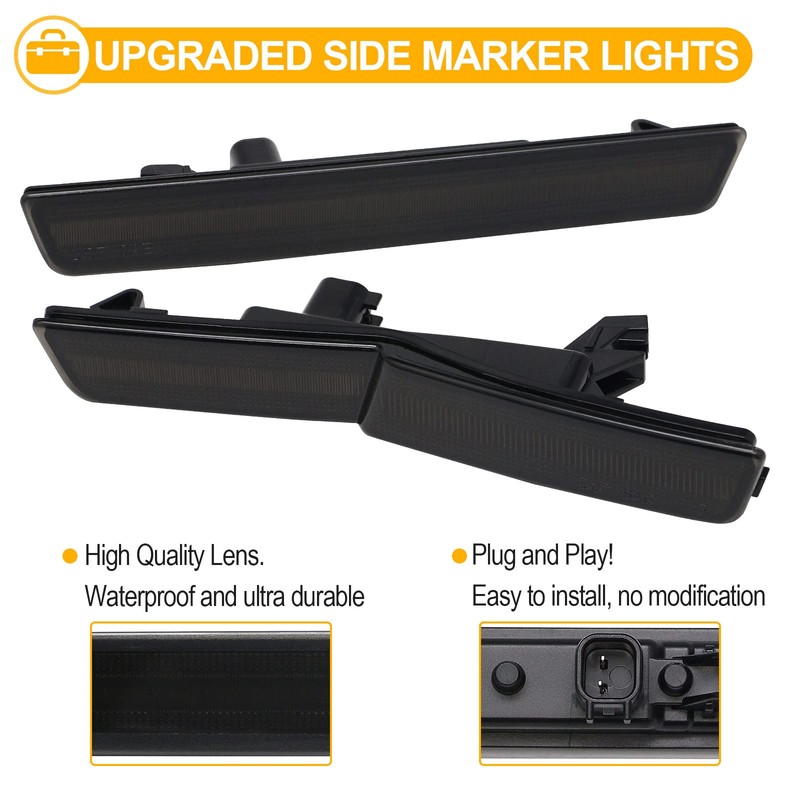 R&F Auto 4 PCS LED Side Marker Lights Replacement for