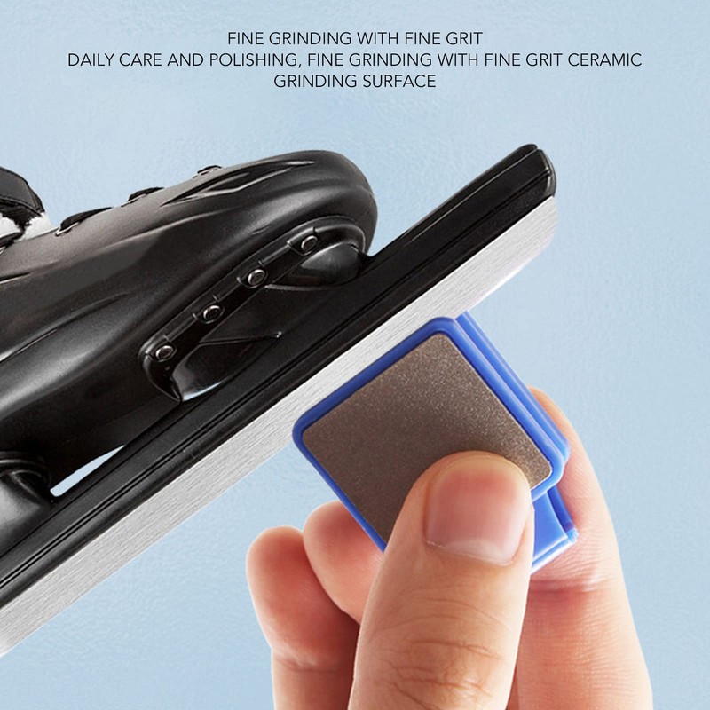 Ceramic Ice Skate Sharpeners, Double Sided with Sharpening Stone Portable