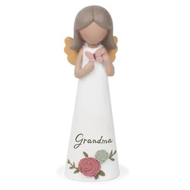 Blossom Bucket Butterfly Wishes Grandma Angel Figurine, 4.75-inch Height, Resin, Home, Home Décor