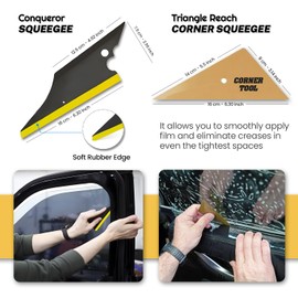 Charmier Window Tint Kit Vinyl Wrap Tool for Car Tinting Tools Windshield Back Window Squeegee Bulldozer Squeegee Scrubber Paddle Rubber for Car Wrapping Film Installation Auto Tint Kit Pro Set