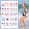 10 Sheets Flower Temporary Tattoos Arm Fake Flower Tattoo Stickers