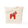 CafePress Swedish Dala Horse Tote Bag Reusable Natural Beige Canvas