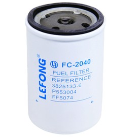 2 Pack of LEFONG FC-2040 Heavy Duty Spin-On Fuel Filter Replaces P550943, 25011214, P553004, FF5033, BF782, 33124, 01174423, 33358, TP943, FF5018 Fits GMC 6.2L, Light-Duty Trucks Vans, Detroit Diesel