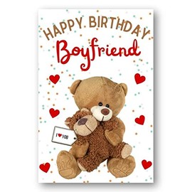 Second Ave Boyfriend I Love You Bear Cute Happy Birthday Card Greetings Card
