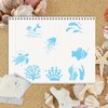 JULMELON Stencils for Painting,20Pcs Sea Life Stencils Sea Animal DIY