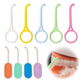 Pack of 9 Denture Puller 2 in 1 Aligner Removal Tool Remover for Invisible Braces with Braces Remover Tooth Removal Extractor Suitable for Invisible Braces