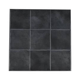 Peel and Stick Backsplash Tiles, 10 Sheets Zaida Black Faux Spanish Handmade Tile for Kitchen, Bathroom, Wall Tile (12" × 12")