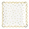 Slant Collections 8-Count Disposable Dinner Size Square Scalloped Paper Plates,