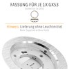 SSC-LUXon Pack of 6 RX-3 Recessed Spotlights 230 V Brushed