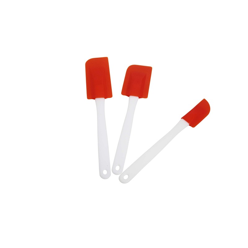 IMUSA USA Plastic Spatula Set, 3-Piece, Orange