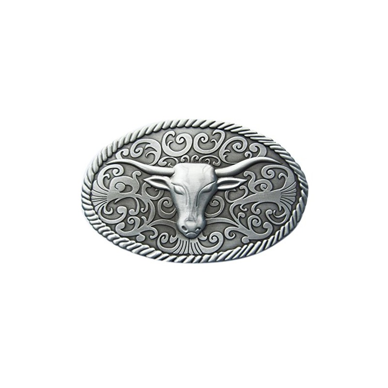 Urban Backwoods Longhorn I Belt Buckle for Interchangeable Belt Buckle,