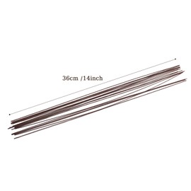 Cinvo 100 Counts Brown Iron Floral Paper Wrapped Wire 14 Inch 22 Gauge for Flower Arrangements DIY Bouquet Handcrafts (Dark Brown)