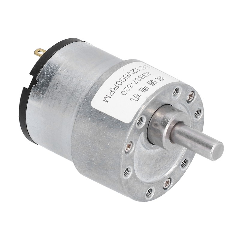 JGB37‑520 12V 600RPM DC Worm Gear Motor Turbo Reducer Shaft