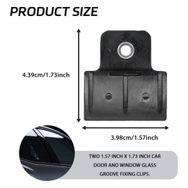 QQWD Window Door Glass Channel Retainer Clips, One Piece Glass Lifter Bracket Slot Fixing Clip, Window Clips to Hold in Windows, Repair Modification Parts, Suitable for Most Cars (Black)
