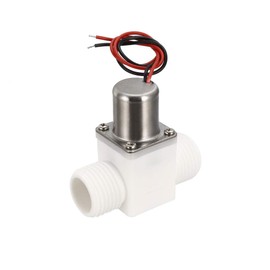 sourcing map Impuls Solenoid Valve with Filter G1 / 2 DC3.6V
