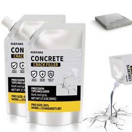 Concrete Crack Filler, Magic Crack Filler for Concrete, High Elasticity Cement Crack Filler, Self Leveling Quick Drying Sealing Adhesive for Outdoor Driveway, Patio, Waterproof (35.3 Floz)
