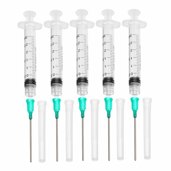 Dispensers Applicator Syringes Set, 5 Pack 3ml Dispensing Syringes With