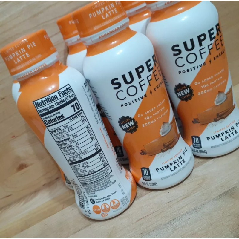 Super Coffee 6CT: SUPER COFFEE Pumpkin Pie Latte 12z KETO
