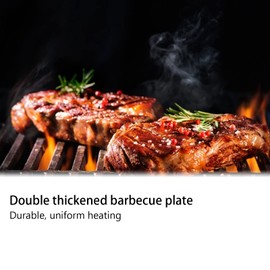 Portable BBQ Grill Tabletop Barbecue Grill Barbecue Baking Tray Smokeless Nonstick BBQ Plate Barbecue Stove Oven Accessories for Yakiniku, Robata, Yakitori, Takoyaki and BBQ