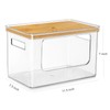 Hudgan Stackable Storage with Bamboo Top for Laundry Room Organization,
