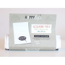 HappyLife Tea Towel, Various Sayings, 100% Cotton