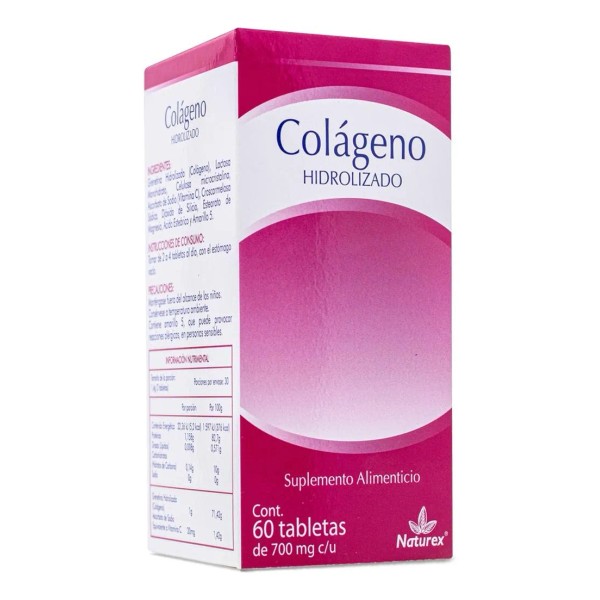 Colágeno Hidrolizado 700 Mg Naturex C/60 Tabletas