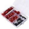 MUNEFE Fairing Bolts Kit, Motorcycle Fairing Bolt Kit, Red Aluminum