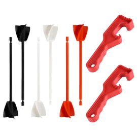 6 Pcs Paint Stirrer with 2 Pcs Bucket Opener, Paint Mixer, Mixing Paddle,Reduce Bubbles,Durable and Labor-Saving Reusable for Drill, DIY, Home Improvement and Professional Painting