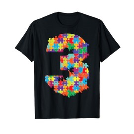 Funny 3rd Birthday Gift Cute 3 Years Old Puzzler Boys Girls T-Shirt