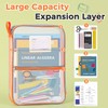 Mesh Document Bag Nylon File Zip Bag Travel A4 Student