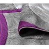 GLORY RUGS Area Rug Modern 8x10 Purple Circles Geometry Soft